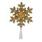 Northlight 9" Pre-Lit Gold Snowflake Christmas Tree Topper - Clear Lights